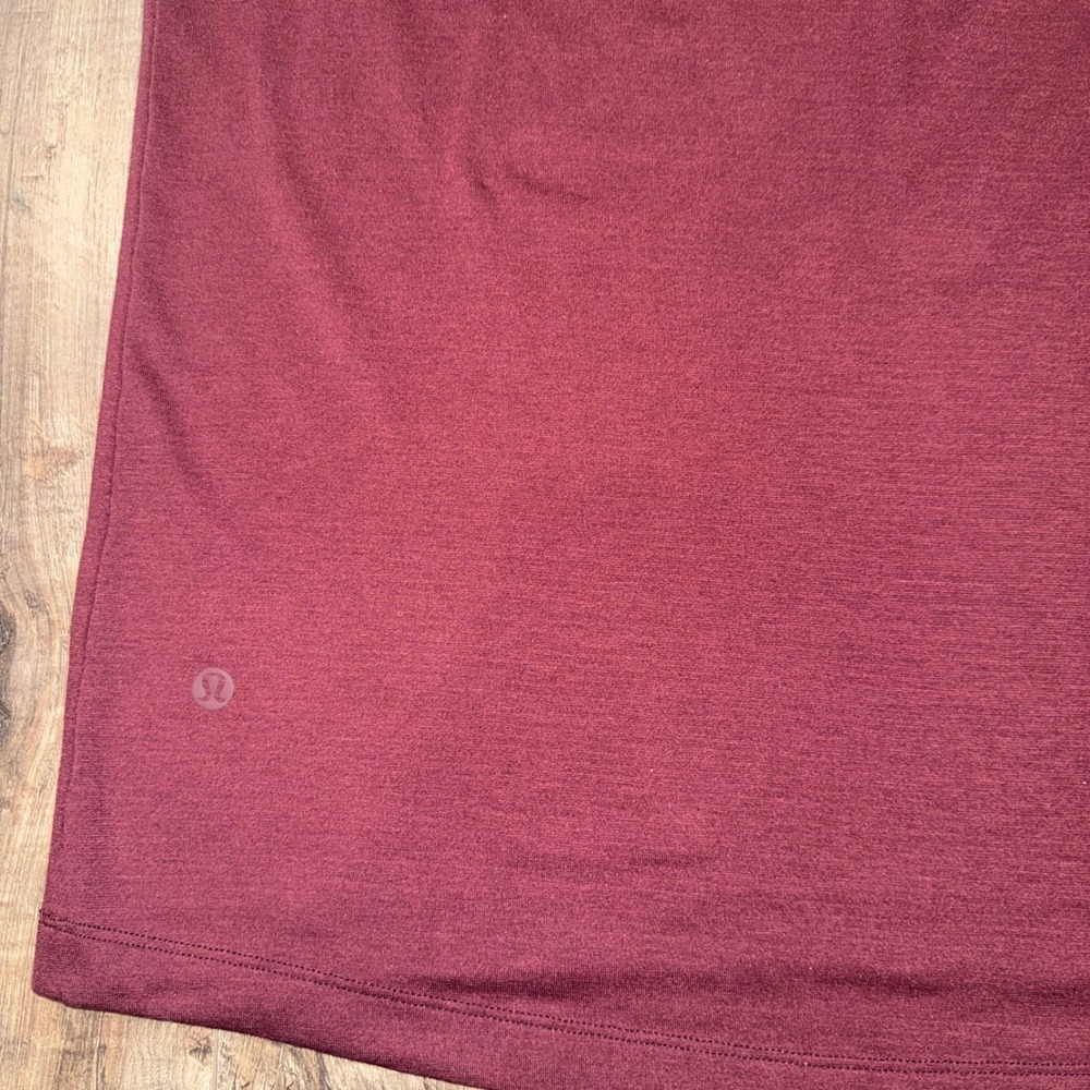 Lululemon Polo Shirt Mens Red Short Sleeve Athletic Golf Casual Stretch - Picture 3 of 5